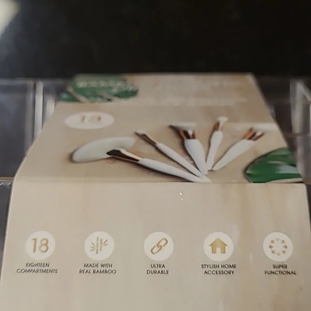 Bamboo & Acrylic Cosmetic Organizer
